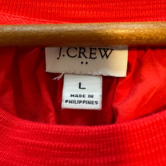 JCrew- sweat top/ blouse. Back is eyelet detailed. Large - Picture 2 of 3